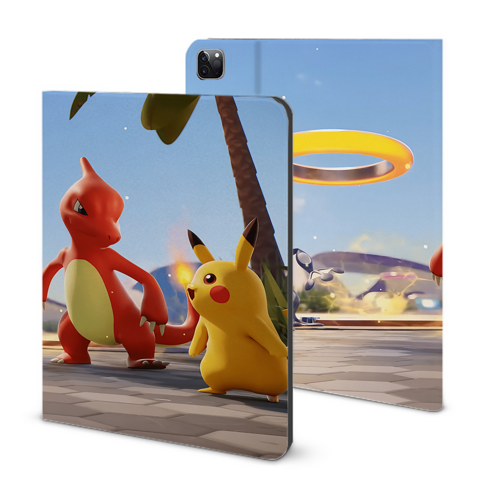 （画像用） ポケットモンスター Pokémon IPad ケース ブック型 PUレザー TPU 耐衝撃 軽量 薄型 ペン収納なし 全面保護 IPad 各モデル対応